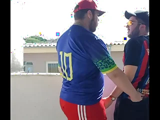 Ursão maloka comendo branquinho tatuado na laje (COMPLETO Bantam RED)
